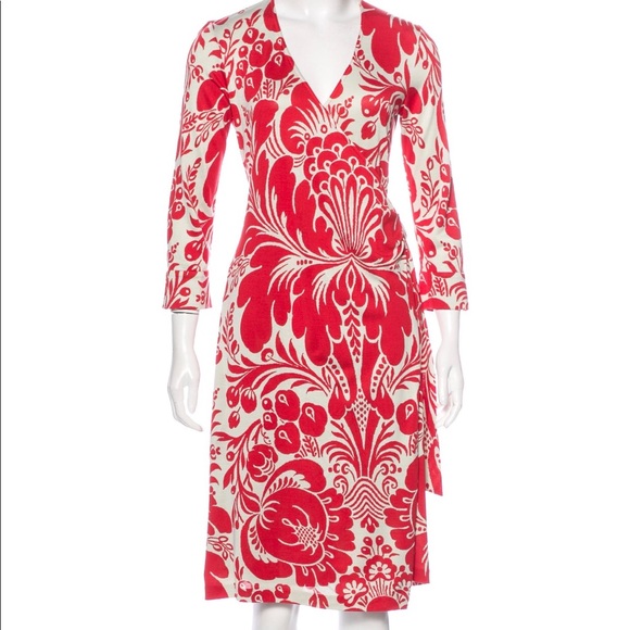 Diane von Furstenberg DVF Wrap Silk Jersey Dress P - Picture 1 of 7
